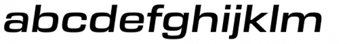 Eurostile Next Pro Extended Semi Bold Italic Font LOWERCASE