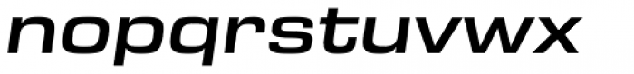 Eurostile Next Pro Extended Semi Bold Italic Font LOWERCASE