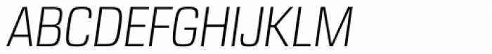 Eurostile Next Pro Narrow Light Italic Font UPPERCASE