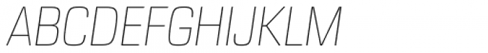 Eurostile Next Pro Narrow Ultra Light Italic Font UPPERCASE