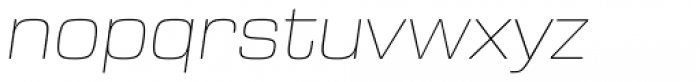 Eurostile Next Pro Wide Ultra LightItalic Font LOWERCASE