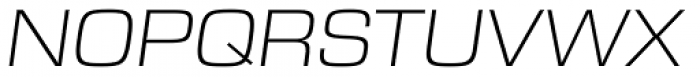 Eurostile Next Wide Light Italic Font UPPERCASE