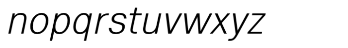 Eurotypo SII Semi Condensed Italic Font LOWERCASE
