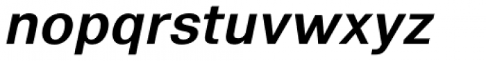 Eurotypo Sans Semi Bold Italic Font LOWERCASE