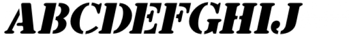 Eutaw Stencil JNL Oblique Font LOWERCASE