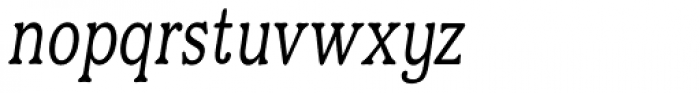 Eutheric Oblique Condensed Font LOWERCASE