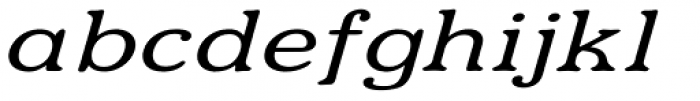 Eutheric Oblique Expanded Font LOWERCASE