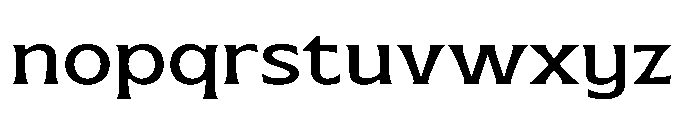 Eutron Expanded Font LOWERCASE