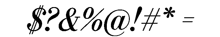Eugenia Headline Regular Font OTHER CHARS
