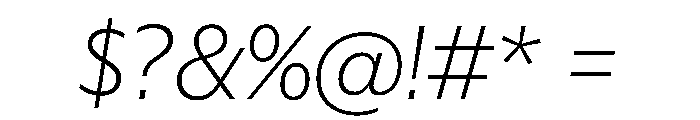 Eugenio Sans Extralight Italic Font OTHER CHARS