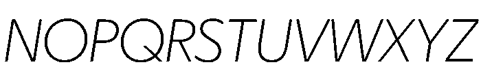Eugenio Sans Extralight Italic Font UPPERCASE