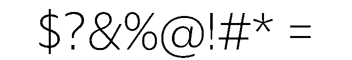 Eugenio Sans Extralight Font OTHER CHARS