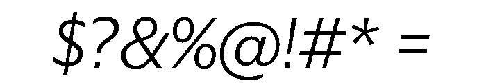 Eugenio Sans Light Italic Font OTHER CHARS