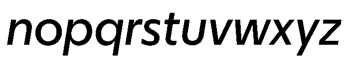 Eugenio Sans Regular Italic Font LOWERCASE