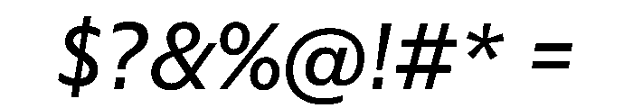Eugenio Sans Text Regular Italic Font OTHER CHARS