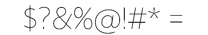 Eugenio Sans Thin Font OTHER CHARS