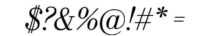 Eugenio Serif Light Italic Font OTHER CHARS