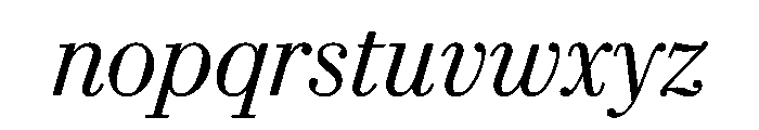 Eugenio Serif Light Italic Font LOWERCASE