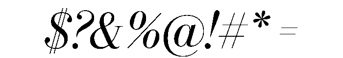Eugenio Serif Poster Light Italic Font OTHER CHARS