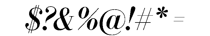 Eugenio Serif Poster Regular Italic Font OTHER CHARS