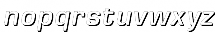 Europe Shadow Demi Oblique Font LOWERCASE
