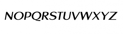 Eurosans Pro Expanded Bold Oblique Font UPPERCASE