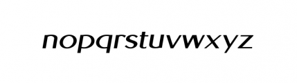 Eurosans Pro Expanded Bold Oblique Font LOWERCASE