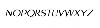 Eurosans Pro Expanded Regular Oblique Font UPPERCASE