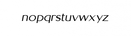 Eurosans Pro Expanded Regular Oblique Font LOWERCASE