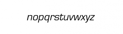 Eurostile Regular Oblique Font LOWERCASE