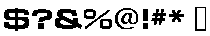 Eurostile Extended Bold Font OTHER CHARS