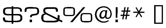 Eurostile Extended Regular Font OTHER CHARS