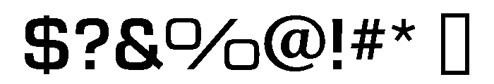 Eurostile Medium Font OTHER CHARS
