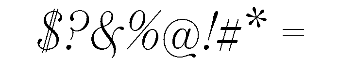 Evalfey Variable Light Italic Font OTHER CHARS