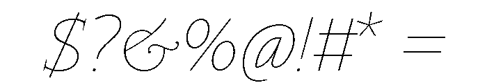 Evalfey Variable Thin Italic Font OTHER CHARS