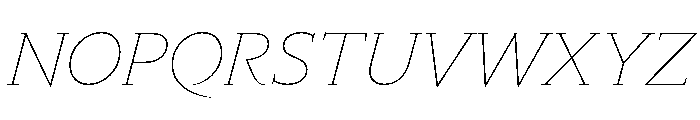 Evalfey Variable Thin Italic Font UPPERCASE