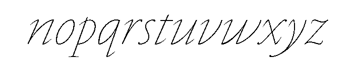 Evalfey Variable Thin Italic Font LOWERCASE