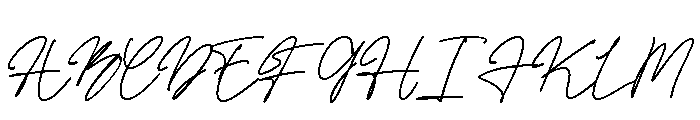 Evangeline Calligraphy Font UPPERCASE