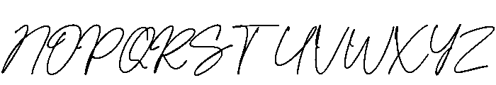 Evangeline Calligraphy Font UPPERCASE