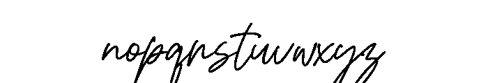 Evangeline Calligraphy Font LOWERCASE