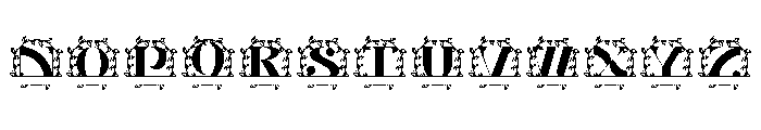 Everlaurel Split Monogram Font LOWERCASE