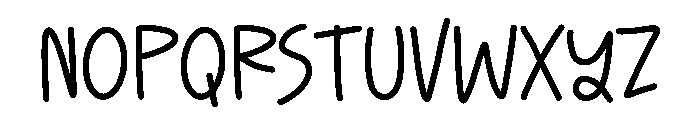 Everyday Notes Font UPPERCASE