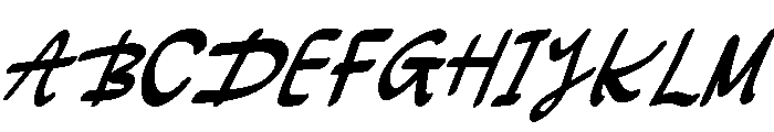 Everyday Script Font UPPERCASE