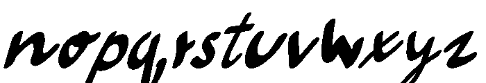 Everyday Script Font LOWERCASE