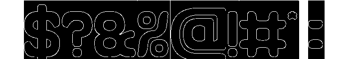 Everyone Around-Hollow-Inverse Font OTHER CHARS