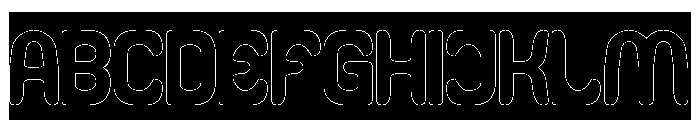Everyone Around-Hollow-Inverse Font UPPERCASE