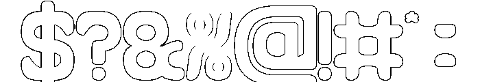 Everyone Around-Hollow Font OTHER CHARS