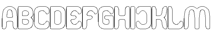 Everyone Around-Hollow Font UPPERCASE