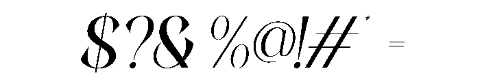 Evolaine Italic Font OTHER CHARS