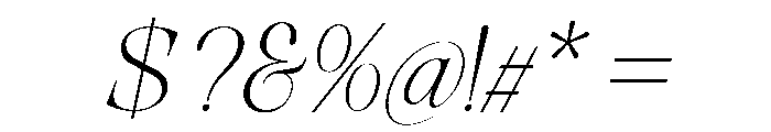 Evolve Early ExtLt Exp Ita Font OTHER CHARS